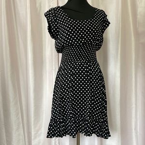 Black & white polka dot dress